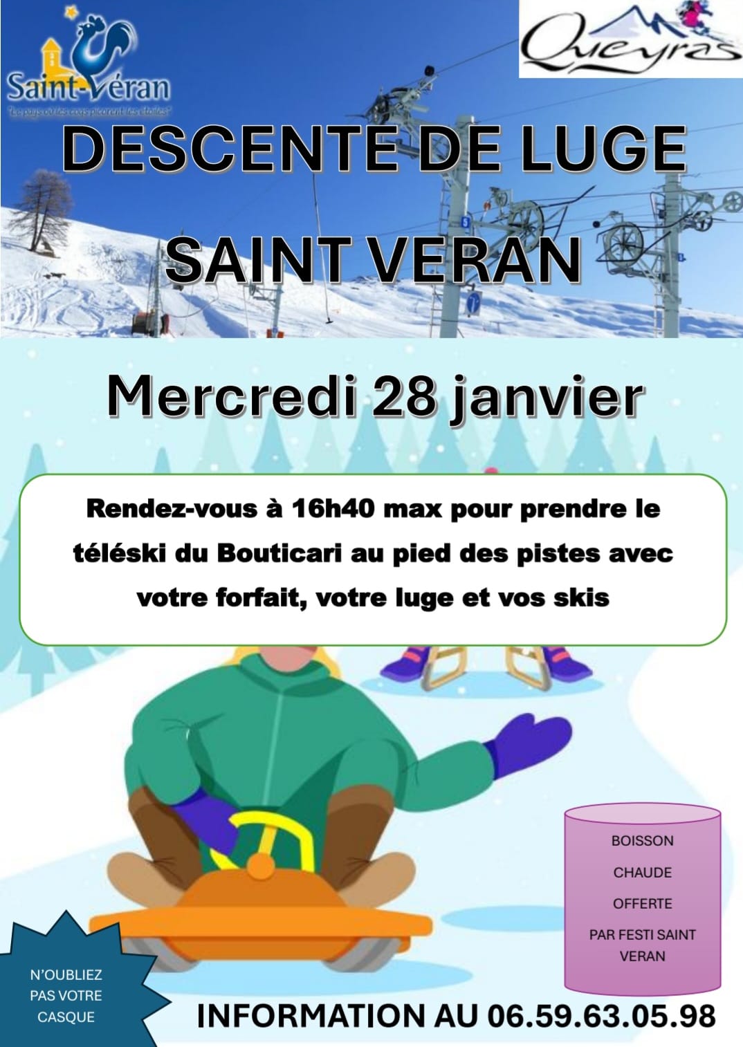 affiche luge geante